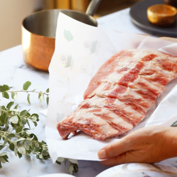 Costilla de cerdo Duroc ecológica
